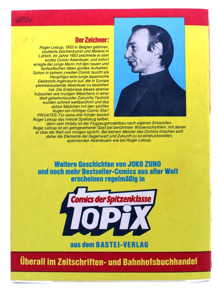 TOPIX - Comics der Spitzenklasse Nr. 9: Joko Zuno - das Karate-Girl von Bastei